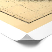 Topografische Karte USA - 1883 Poster (Ecke)