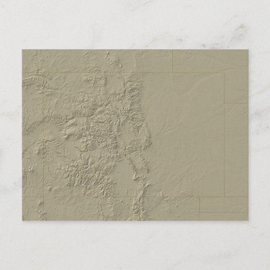 Topografische Karte von Colorado (Vorderseite)
