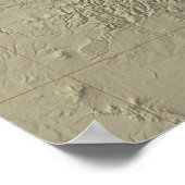 Topografische Karte von Colorado Poster (Ecke)