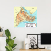 Topografische Karte von Konstantinopel Byzantine Poster (Heimbüro)