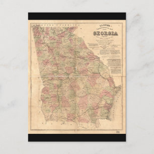 Topografische Karte von Lloyd's of Georgia (1864)