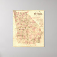 Topografische Karte von Lloyd's of Georgia (1864)