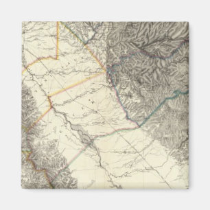 Topografische Karte Zentralkaliforniens Magnet