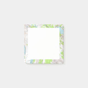 Topografische Kartenreihenfolge Post-it Klebezettel