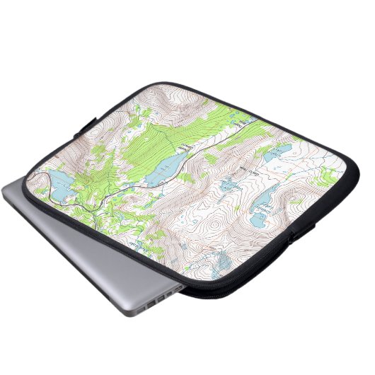 Topografische Kontaktkarte Laptopschutzhülle (Vorne Knopf)