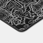 Topografische Schreibtischmatte in Schwarz/Weiß, x (Ecke)