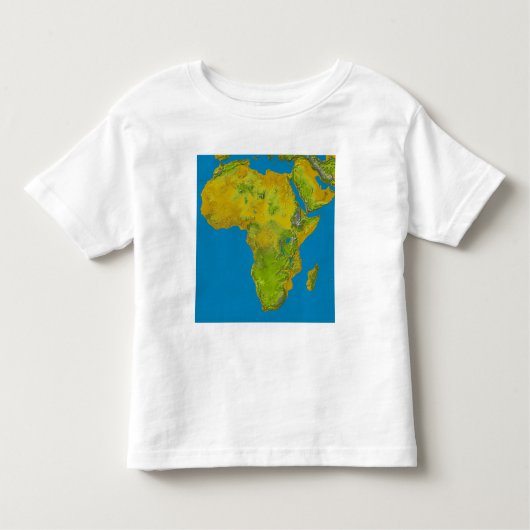 Topografische Sicht Afrikas Kleinkind T-shirt (Vorderseite)