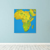 Topografische Sicht Afrikas Leinwanddruck (Insitu (Holzboden))