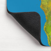 Topografische Sicht Afrikas Mousepad (Ecke)