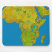 Topografische Sicht Afrikas Mousepad (Vorne)