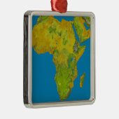 Topografische Sicht Afrikas Ornament Aus Metall (Rechts)