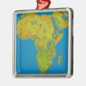 Topografische Sicht Afrikas Ornament Aus Metall (Links)