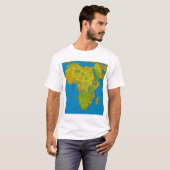 Topografische Sicht Afrikas T-Shirt (Vorne ganz)