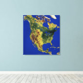 Topografische Sicht auf Nord- und Zentralamerika Leinwanddruck (Insitu (Holzboden))