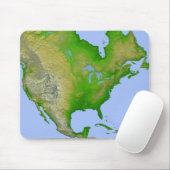 Topografische Sicht Nordamerikas Mousepad (Mit Mouse)