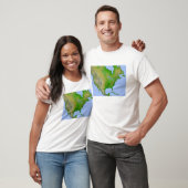Topografische Sicht Nordamerikas T-Shirt (Unisex)
