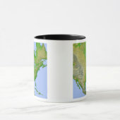 Topografische Sicht Nordamerikas Tasse (Zentrum)