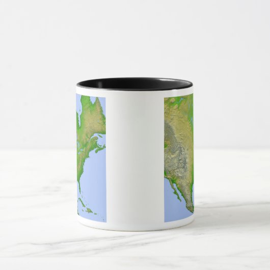 Topografische Sicht Nordamerikas Tasse (Zentrum)