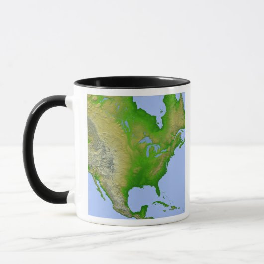 Topografische Sicht Nordamerikas Tasse (Links)