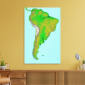 Topografische Sicht Südamerikas Leinwanddruck (Insitu (Wohnzimmer))