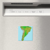 Topografische Sicht Südamerikas Magnet (In Situ (Geschirrspüler))