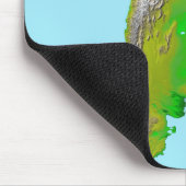 Topografische Sicht Südamerikas Mousepad (Ecke)