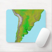 Topografische Sicht Südamerikas Mousepad (Mit Mouse)