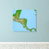 Topografische Sicht Zentralamerikas Leinwanddruck (Insitu (Holzboden))