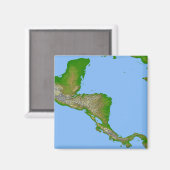Topografische Sicht Zentralamerikas Magnet (Vorderseite/Rückseite)