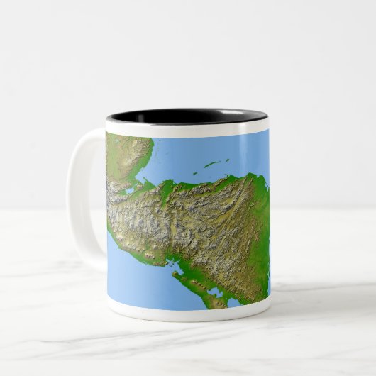 Topografische Sicht Zentralamerikas Zweifarbige Tasse (Vorderseite Links)