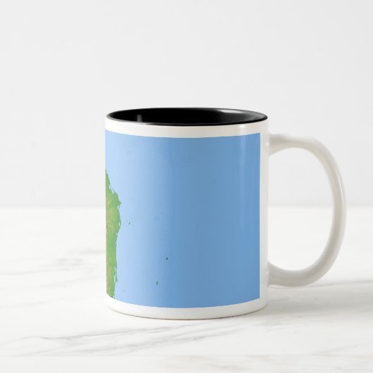 Topografische Sicht Zentralamerikas Zweifarbige Tasse (Rechts)