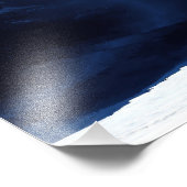 Topografische und bathymetrische Schattierung der Fotodruck (Ecke)