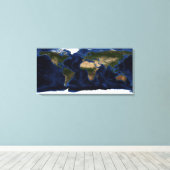 Topografische und bathymetrische Schattierung der Leinwanddruck (Insitu (Holzboden))