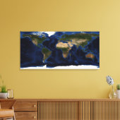 Topografische und bathymetrische Schattierung der Leinwanddruck (Insitu (Wohnzimmer))