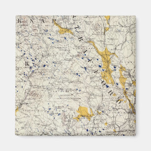 Topografische und glaziale Karte von New Hampshire Magnet