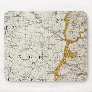 Topografische und glaziale Karte von New Hampshire Mousepad