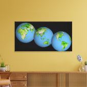 Topografische Weltanschauungen Leinwanddruck (Insitu (Wohnzimmer))