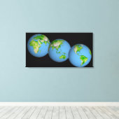 Topografische Weltanschauungen Leinwanddruck (Insitu (Holzboden))