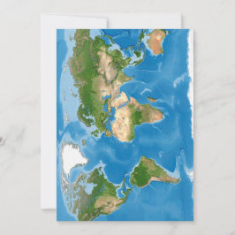 Topografische Weltkarte Erde Illustration Feiertagskarte