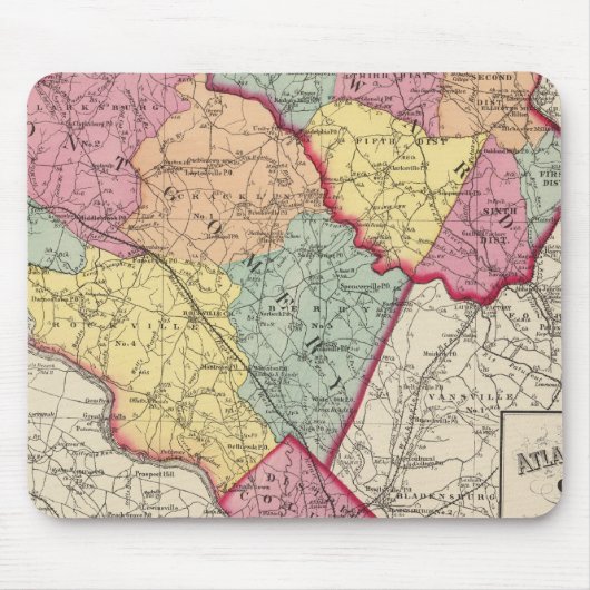Topografischer Atlas der Landkreis 2 Mousepad (Vorne)