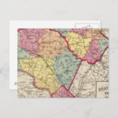 Topografischer Atlas der Landkreis von Maryland 2 Postkarte (Vorne/Hinten)