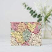 Topografischer Atlas der Landkreis von Maryland 2 Postkarte (Stehend Vorderseite)