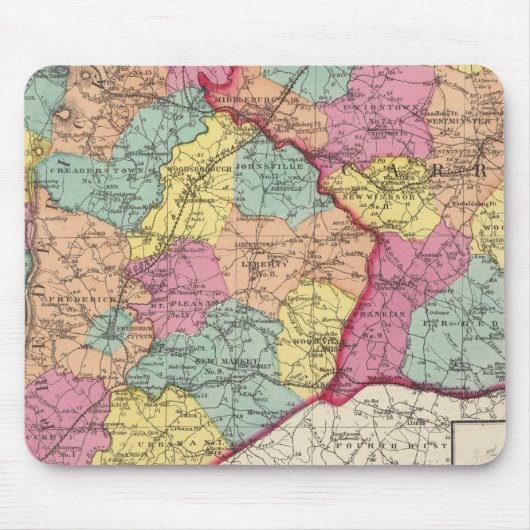 Topografischer Atlas der Maryland-Landkreis 5 Mousepad (Vorne)