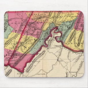 Topografischer Atlas der Maryland-Landkreis Mousepad