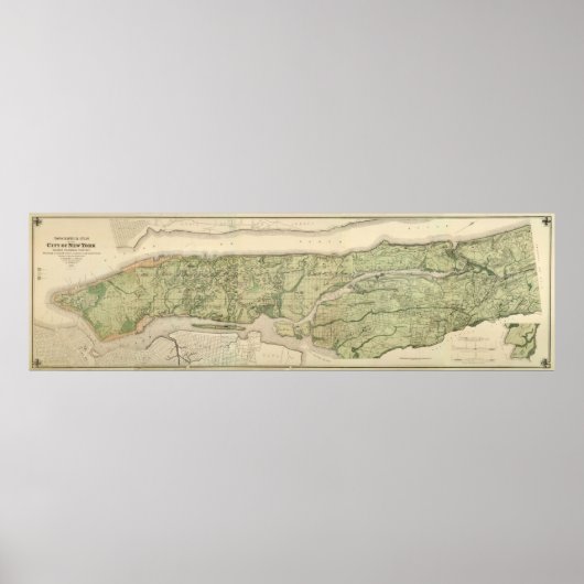 Topografischer Atlas der Stadt New York, 1874 Poster (Vorne)