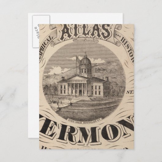 Topografischer Atlas Postkarte (Vorne/Hinten)