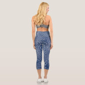 Topografischer Bio Druck der Erdlinie. Capri Leggings (Rückseite)