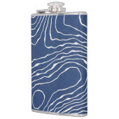 Topografischer Bio Druck der Erdlinie. Flachmann (Links)