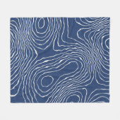 Topografischer Bio Druck der Erdlinie. Fleecedecke (Vorderseite (Horizontal))