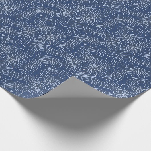 Topografischer Bio Druck der Erdlinie. Geschenkpapier (Ecke)